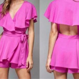 Vibrant Pink Do + Be Ruffle Romper